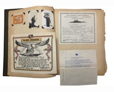 WWIl Navy PTO Scrapbook USS Norton Sound - oltre 240 foto, certificati + altro)