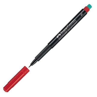 Faber-Castell 152321 schwarzer Marker, rot