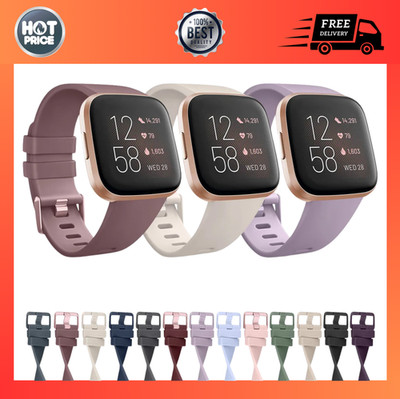 For Fitbit Versa / Versa 2 /Lite Strap Classic Buckle Soft Silicone Watch Band
