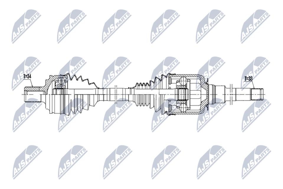 DRIVE SHAFT NPW-ME-213 FOR MERCEDES-BENZ OM 654.820 2.0L OM 654.920 2.0L 4cyl - Image 4