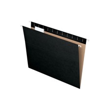 Pendaflex Recycled Black Hanging Folders Letter Size Box of 25 with Tabs
