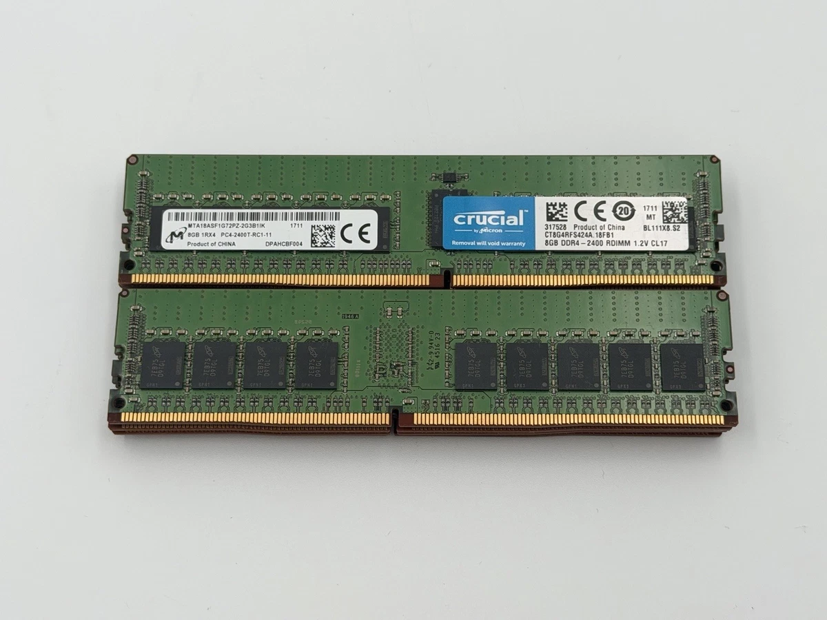Micron DDR4 SDRAM Network Server 8 GB Capacity per Module Memory
