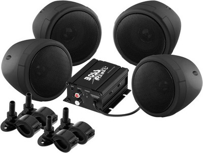 Boss Audio MC470 1000W. 4-Speaker Bluetooth System Kit - Black Motorcycle
