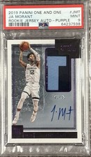 2019 Panini One and One Ja Morant RPA Purple /35 #JMT PSA 9