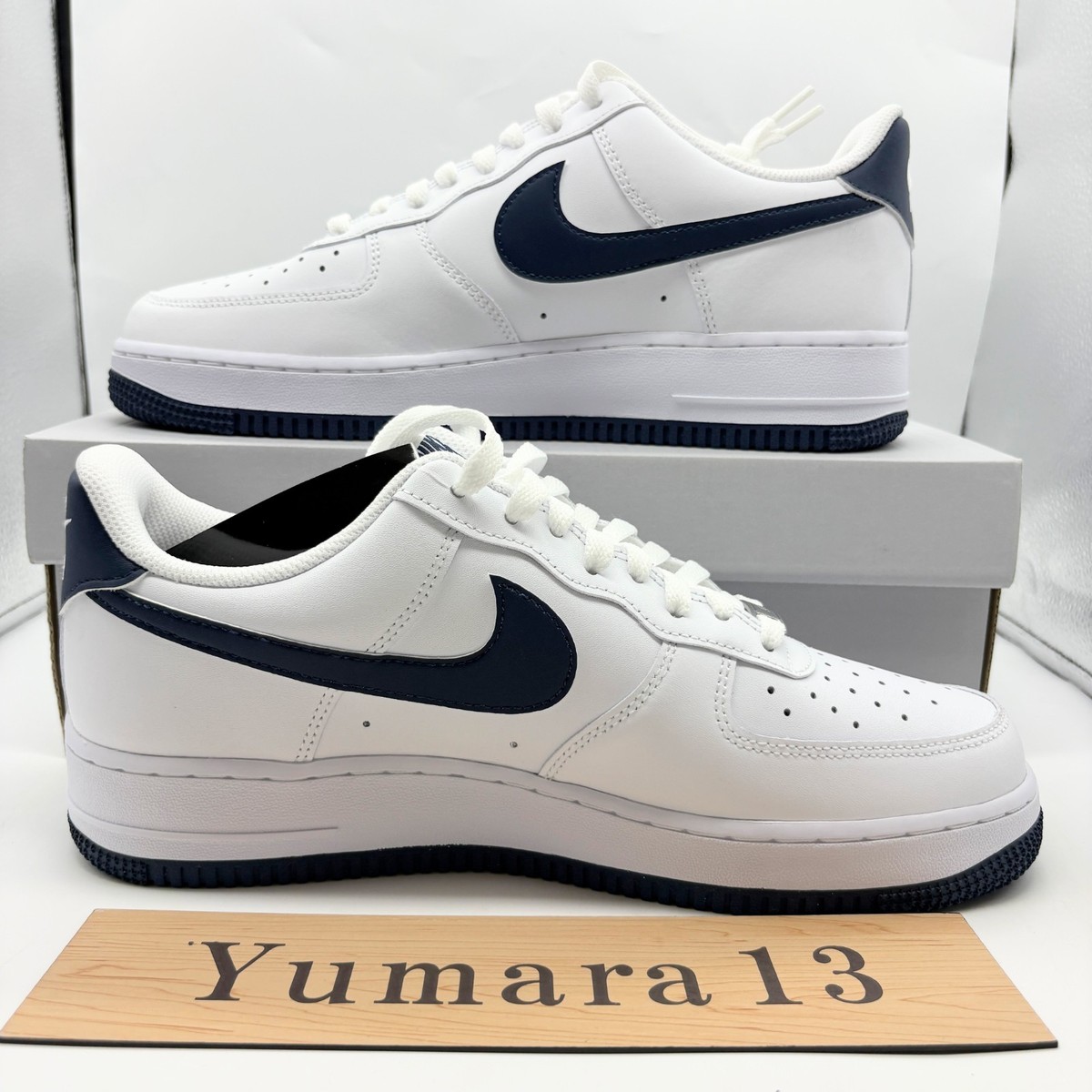 Nike Air Force 1 ホワイト/ネイビー Size 13 - Nike Air Force 1 '07 White Midnight Navy for sale online