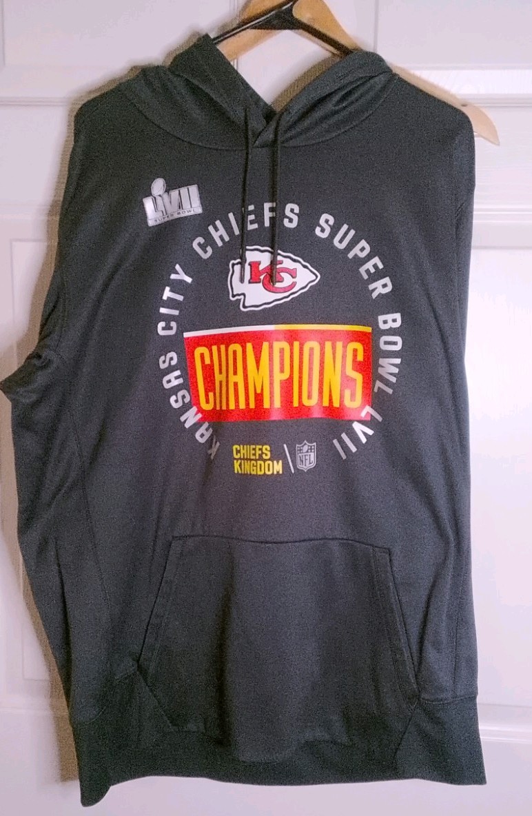 Nike Mens Hoodie Sweatshirt Kansas City Chiefs Superbowl LVII Champions XL