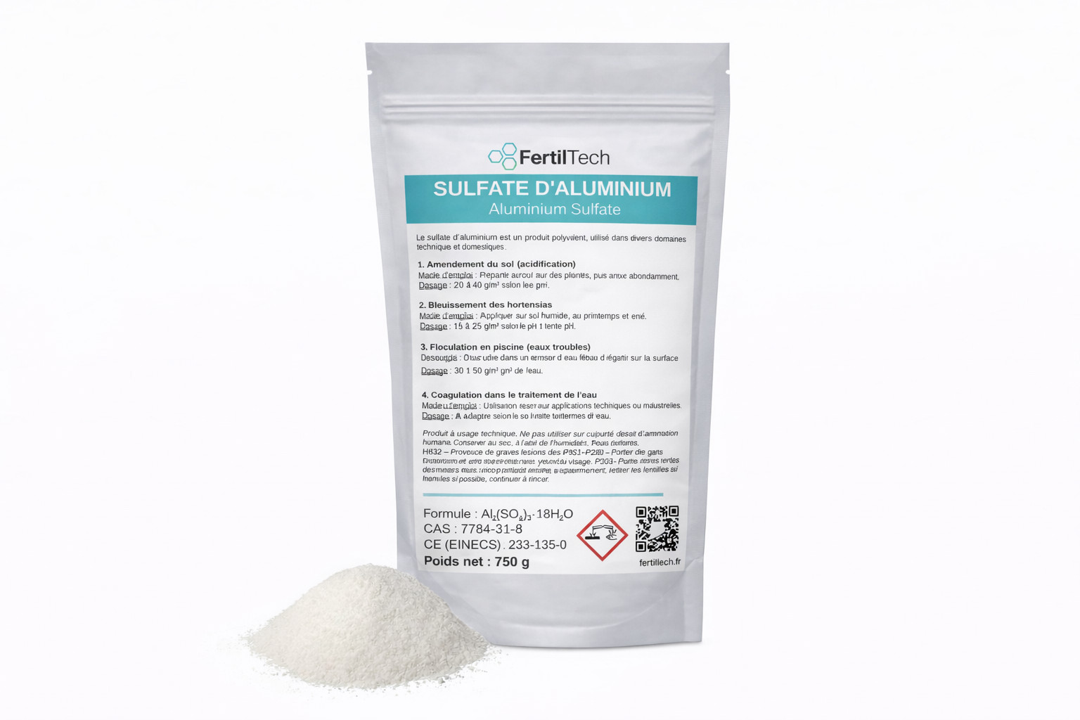Sulfate d'Aluminium 750 g pour Sublimer les Massifs de Votre Jardin