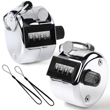 Mechanical Counter Clicker 4Digit Tally Counter with Lanyard 2 Pcs