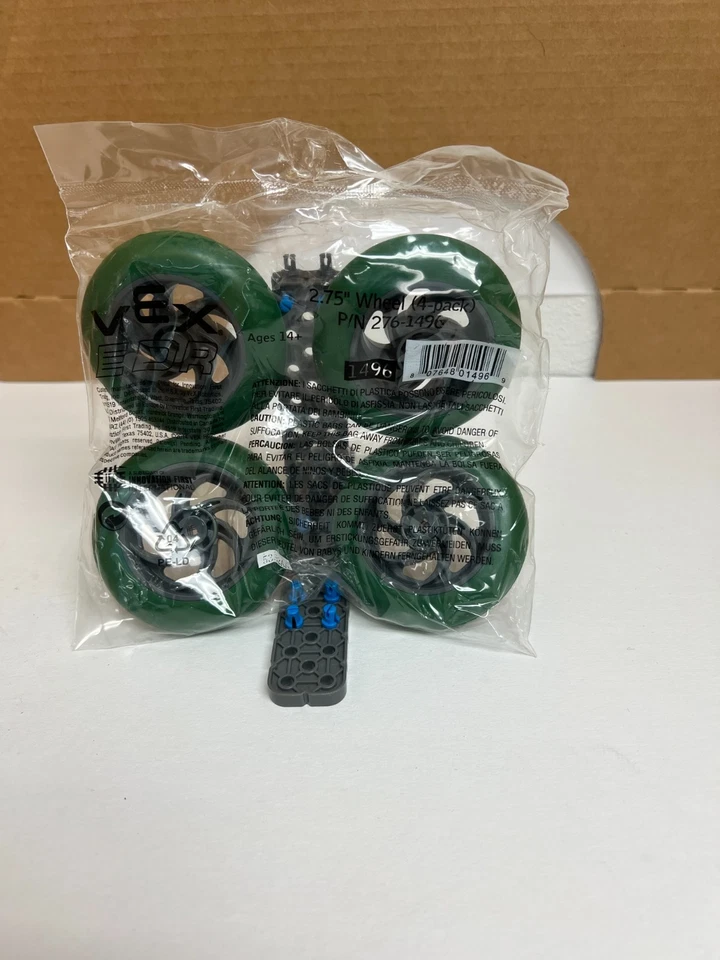 Vex Robotics 2.75" Wheel Kit 4 Pack 276-1496 Brand New - Image 2 of 3