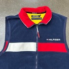 Tommy Hilfiger navy blue and Red Cold Stop Size Medium Fleece Vest