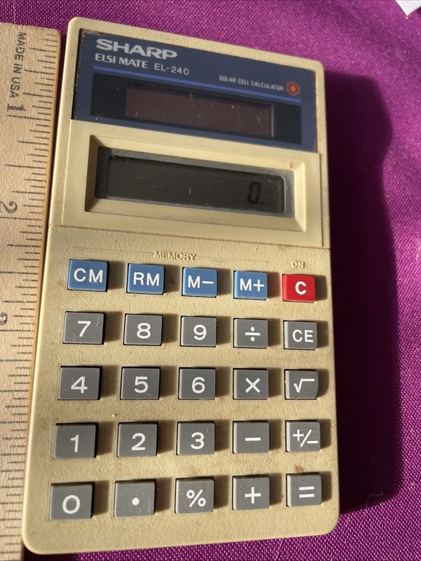 Sharp EL-240 Solar Cell Calculator Elsimate