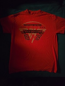 Van Halen 1978 World Tour Red Graphic T-Shirt - Size M - Modern Reprint New