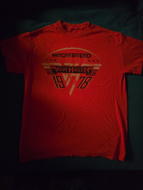 Van Halen 1978 World Tour Red Graphic T-Shirt - Size M - Modern Reprint New