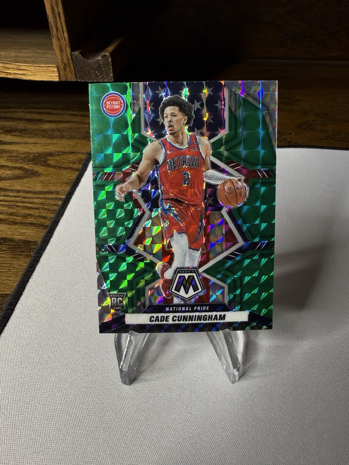 2021-22 Panini Mosaic National Pride Cade Cunningham #260 Green Mosaic (RC)