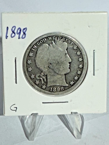 1898 Barber Half Dollar with Good Details