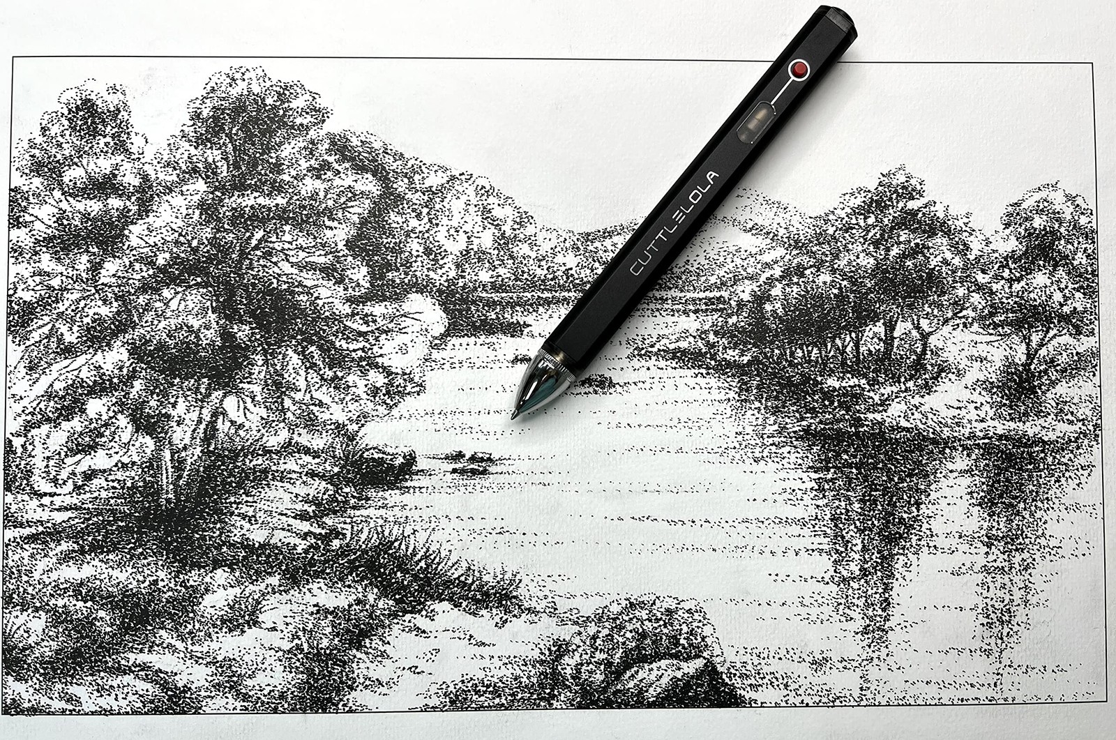 Electric Dotspen II - the Black Knight, rechargeable pen for artists, hobbist...