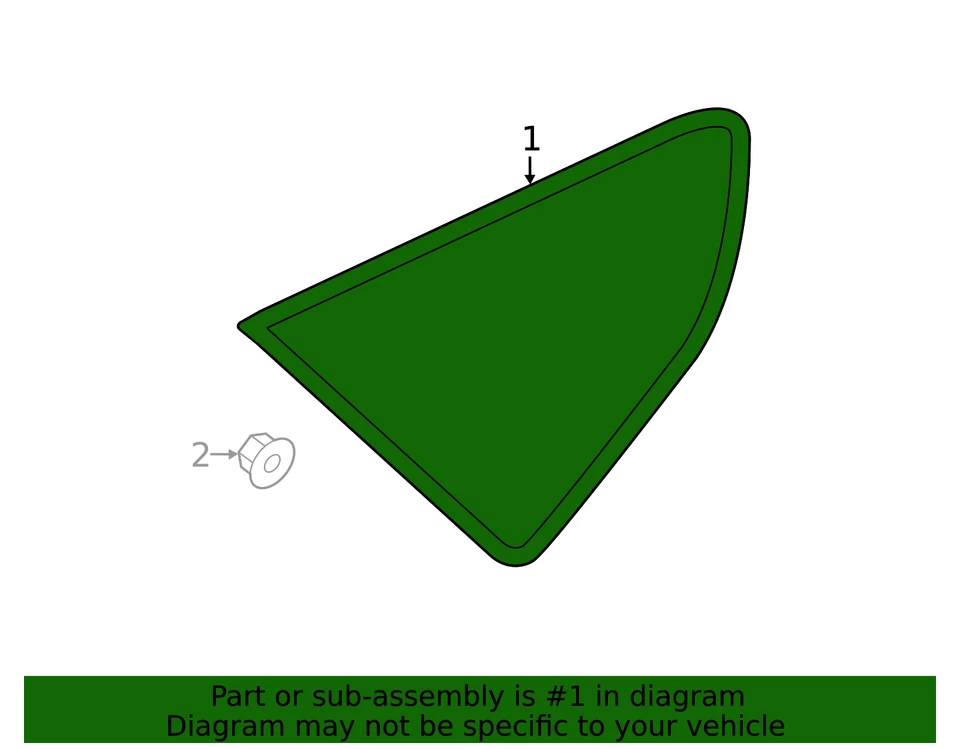 Cuarto de vidrio Hyundai con moldura izquierda OEM 87810S1100 se adapta a Santa Fe 2019-2023 Foto 3 de 4