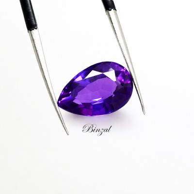 7 Ct Natural Amethyst Pear Cut Deep Purple Amethyst Loose Gemstone 13x9x6 mm