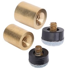 10pcs Billiards Snooker Pool Pole Tip Replacement Parts Screwon Copper PU