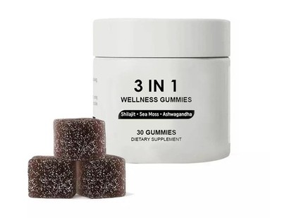 cured 3 in 1 wellness gummies shilajit 30 gummies