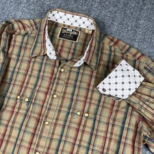 Wrangler Retro Shirt Mens XL Plaid Pearl Snap Western Rodeo Cowboy