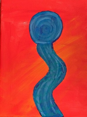 Blue Moon River (glows under black light)