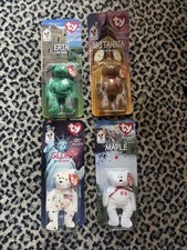 McDonalds TY Teenie Beanie Baby International Bears - Complete Set of 4 - 1999