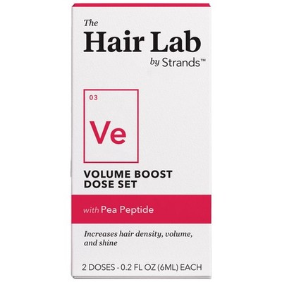 The Hair Lab Volume Boost Dose Set with Pea Peptide to Thicken Hair, 2 x 0.2 oz