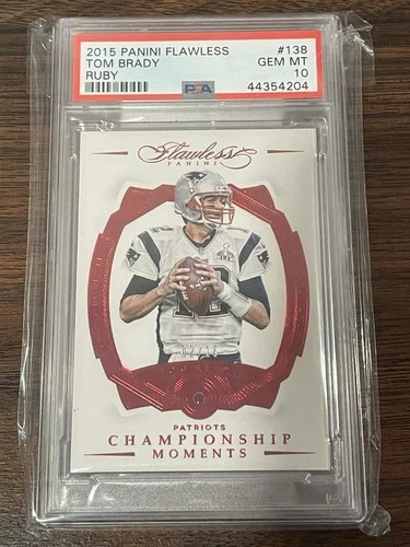 Tom Brady 2015 Flawless #138 Ruby /15 PSA 10