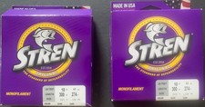 Lot of 2 Stren Original Monofilament Fishing Line Clear 10 lb Test. 300 yds. New