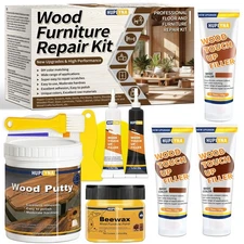 Wood Repair Kit, Wood Furniture Repair Kit, Wood Filler, Wood Putty and Beesw...