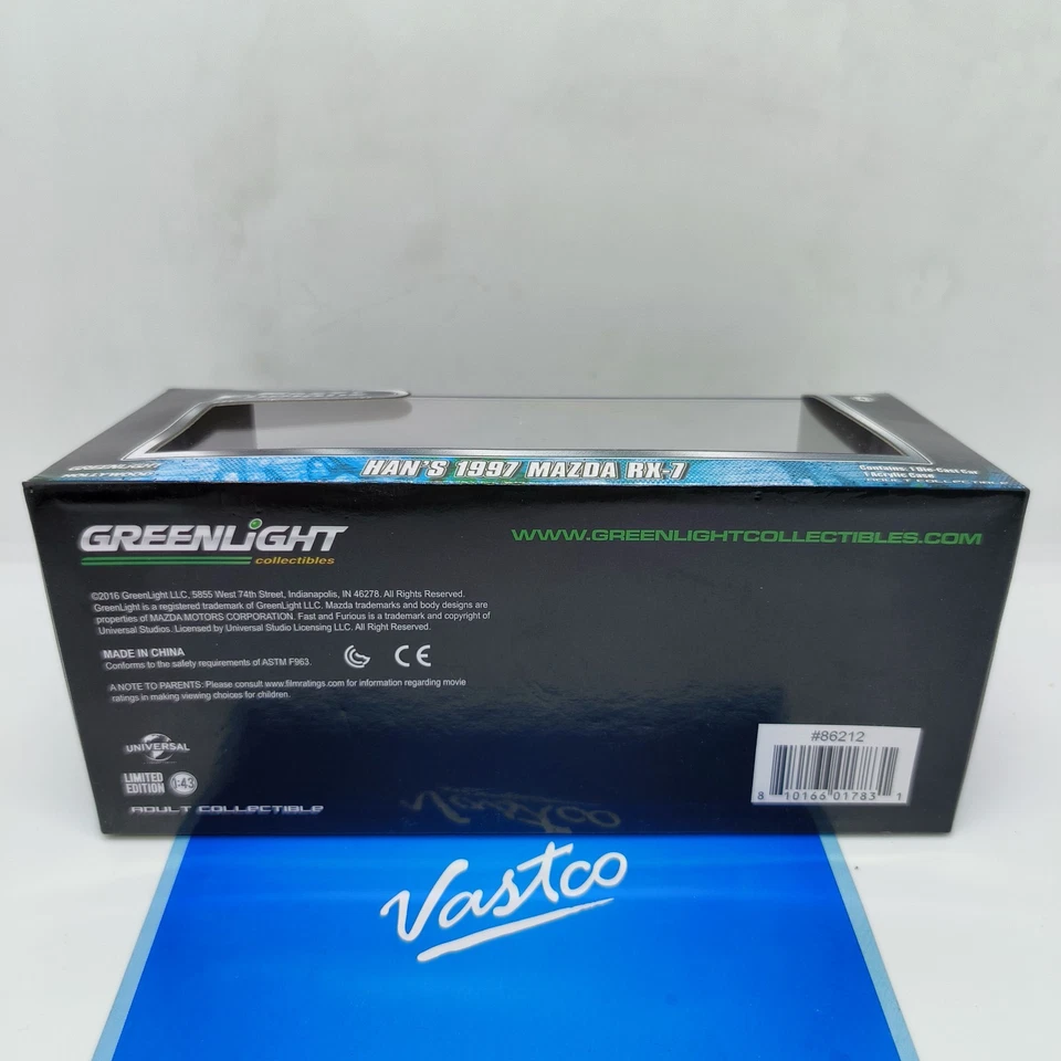 GreenLight 1:43 Fast & Furious Tokyo Drift (2006)  Han’s 1997 Mazda RX-7 #86212  - Image 4 of 4