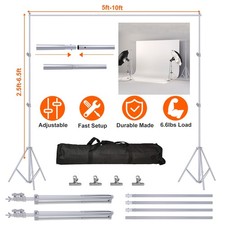 6.5x10ft Background Stand Photo Video Studio Backdrop Rack Heavy Duty Stand Rack