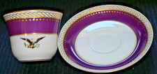 Haviland Limoges White House Col repro 1861 cup & saucer Pres Lincoln eagle #524