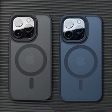 MAGNETIC MATTE TRANSLUCENT SHOCKPROOF CASE FOR IPHONE 17 16 15 14 13 12 PRO MAX