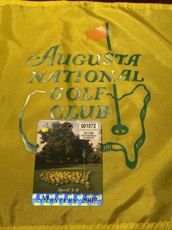 2007 Masters Badge Augusta National Golf Club Zach JohnsonWins Ticket 2026