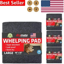 Pet Whelping Mat USA Made Quick Dry Slip-Proof Washable Comfortable Large 48x50