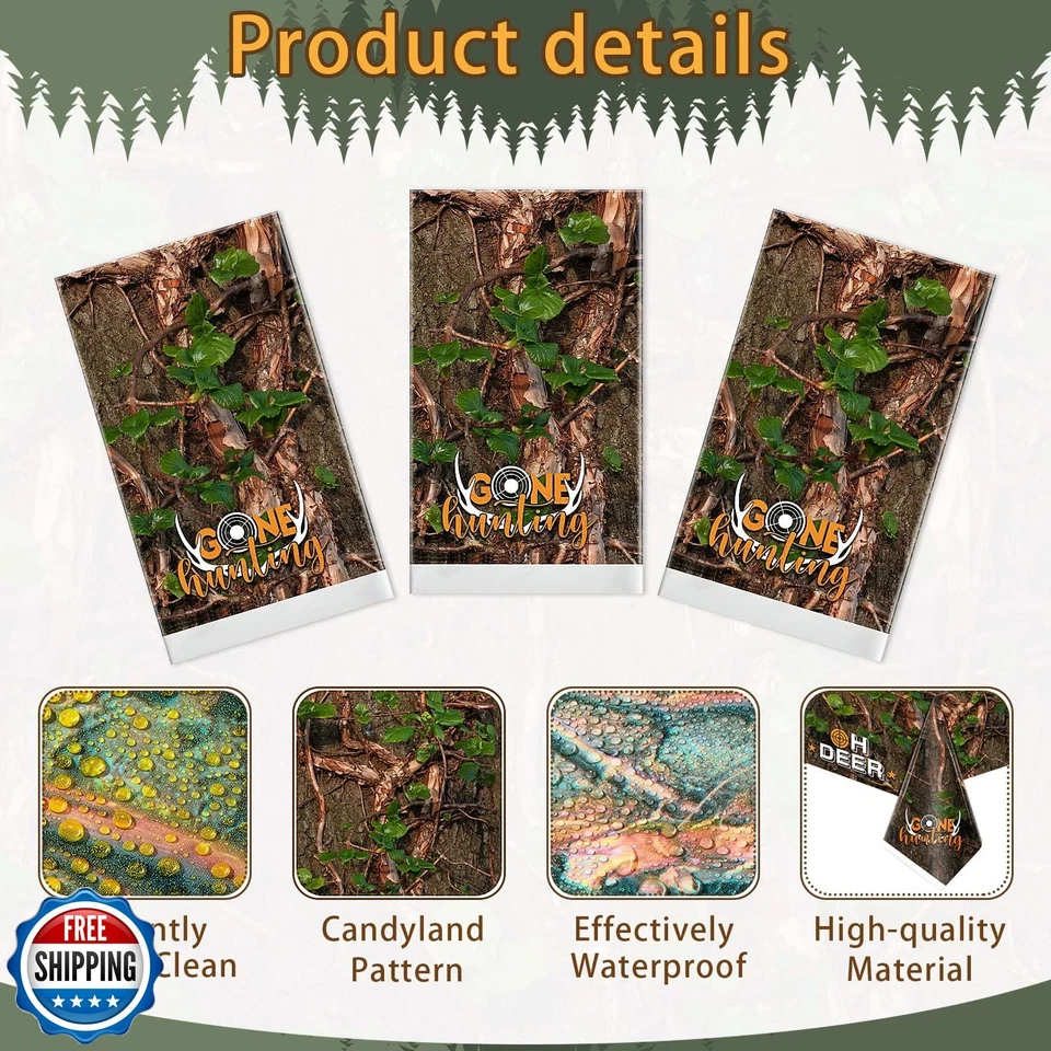 Containlol Camuflaje Mantel Plástico Caza Cumpleaños Fiesta Decoraciones Camuflaje H Foto 4 de 4