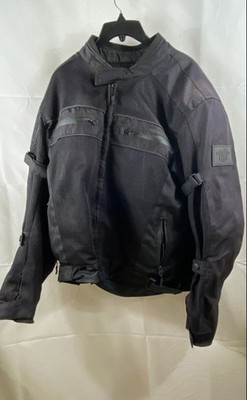 Nomad USA Men's Black Mesh Cordura Motorcycle Moto Jacket Breathable