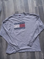 Vintage Tommy Hilfiger Long Sleeve T-shirt Sz XL Tommy Flag USA Made