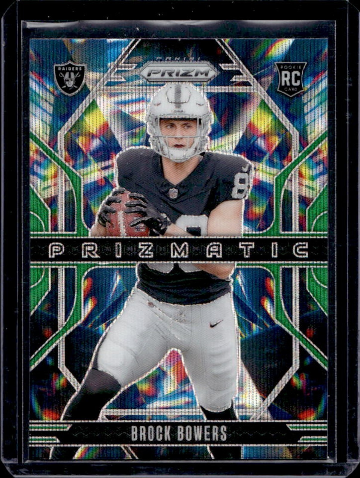 2024 Prizm Brock Bowers Prizmatic RC Green Wave Rookie #20 Raiders