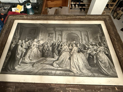 Alexander Hay Ritchie Pencil signed Artist Proof ''Lady Washington's Reception 