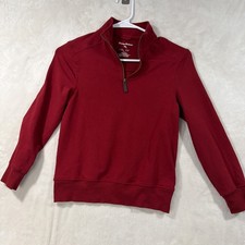 Tommy Bahama Kids Red Sweater Marlin 1/4 Zip M 7-8 Boys Beach Ocean Resort