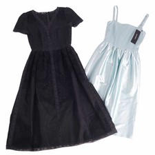 DOLCE & GABBANA Dress Short Sleeve Total Lace Silk Cotton 36 Black Used MOLO-0