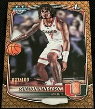 2025-26 Bowman Chrome - Shelton Henderson #BCP-10 Steel Metal Refractor /100 SP