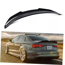 Rear Trunk Spoiler Compatible with 2014-2020 Audi A3 S3 Carbon Fiber Pattern