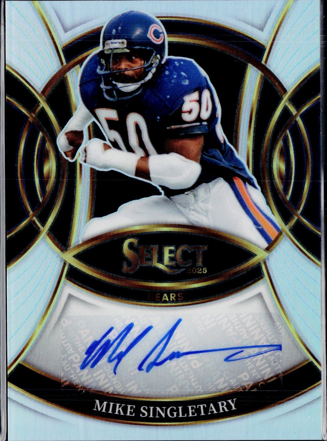 2025 Panini Select #SP-MSY Mike Singletary Signatures Prizm