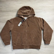 Alpine Design Corduroy Quilted Full Zip Jacket Roasted Coffee Womens Medium NWT