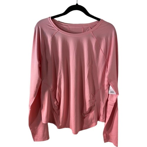 Maternity Tek Gear Ruched long sleeve tee. Size L. Pink. - 第 1/7 張圖片