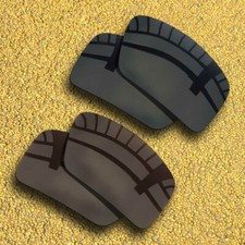 US 2 Pairs Lenses Replacement for-Oakley Eyepatch 2 Polarized-Solid Black Brown